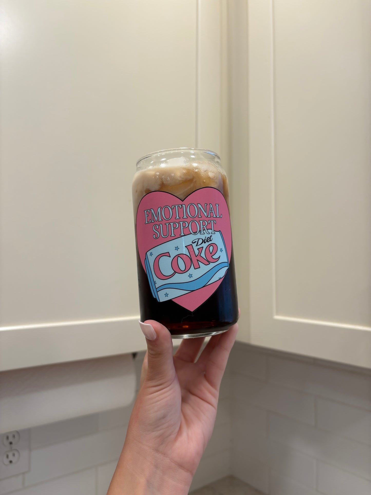 Emotional Support Diet Coke Glass