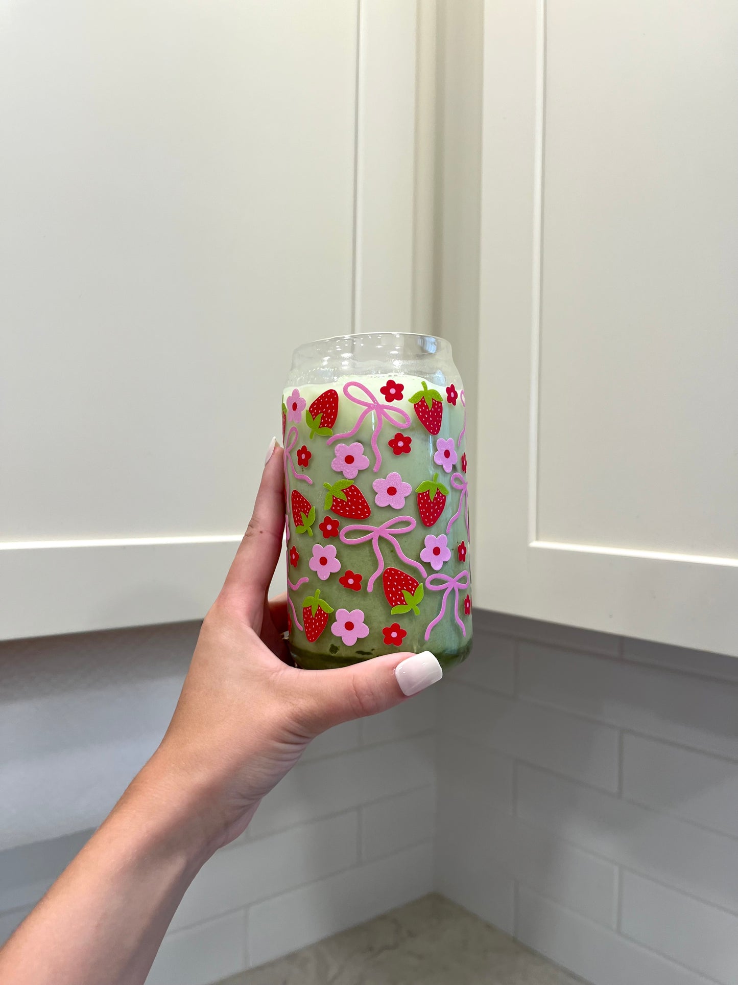 Strawberry Coquette Glass