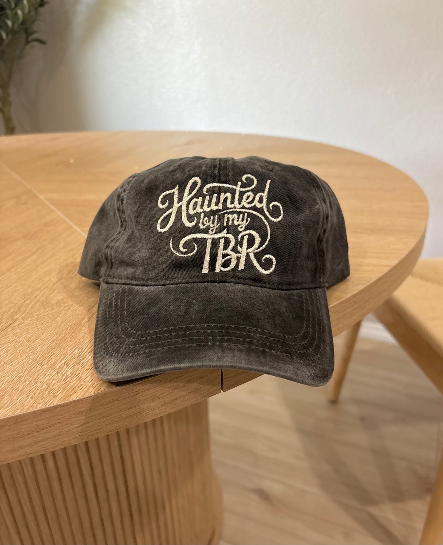 Haunted by my TBR Embroidered Hat