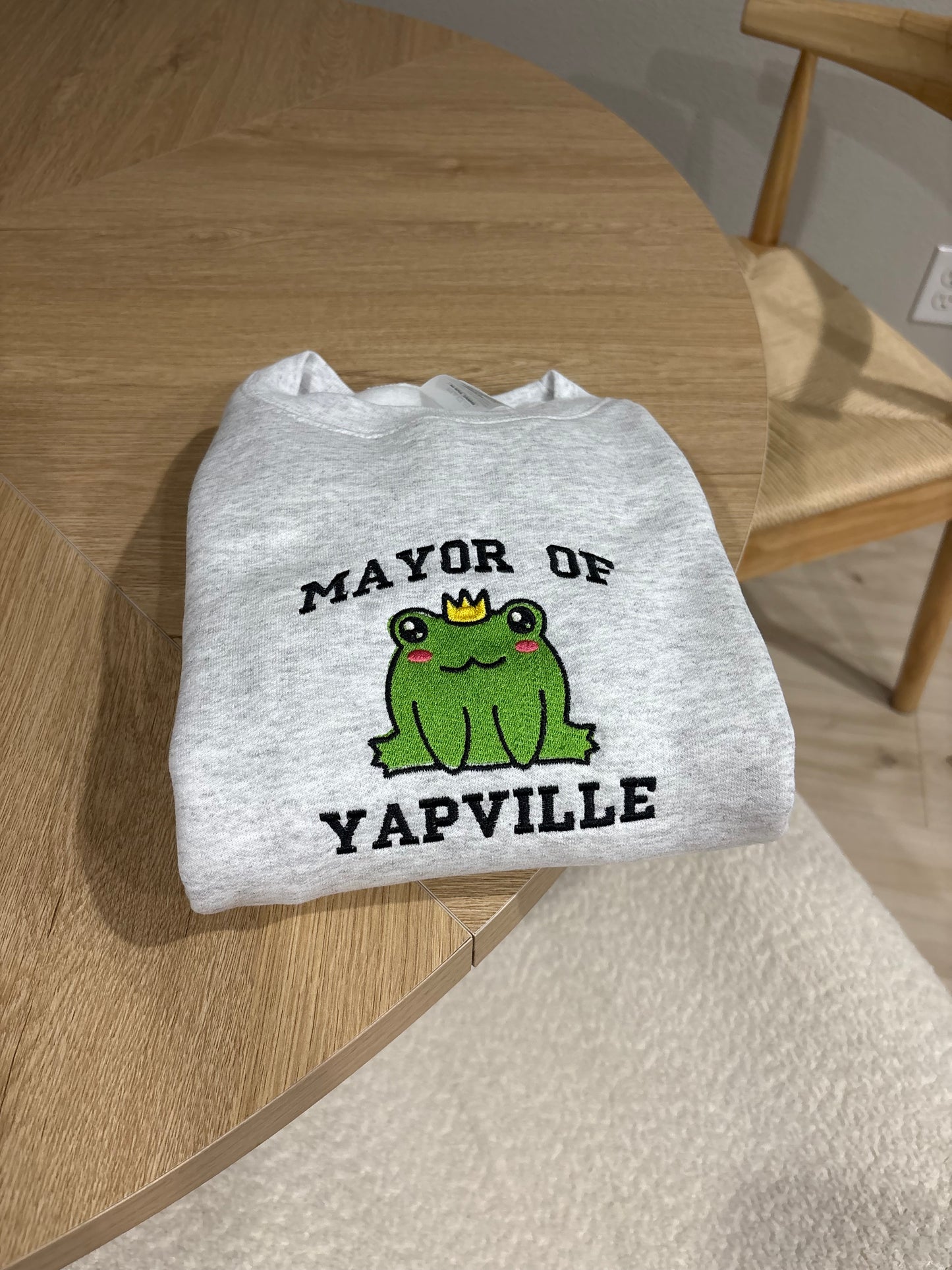 Mayor Of Yapville Embroidered Sweatshirt