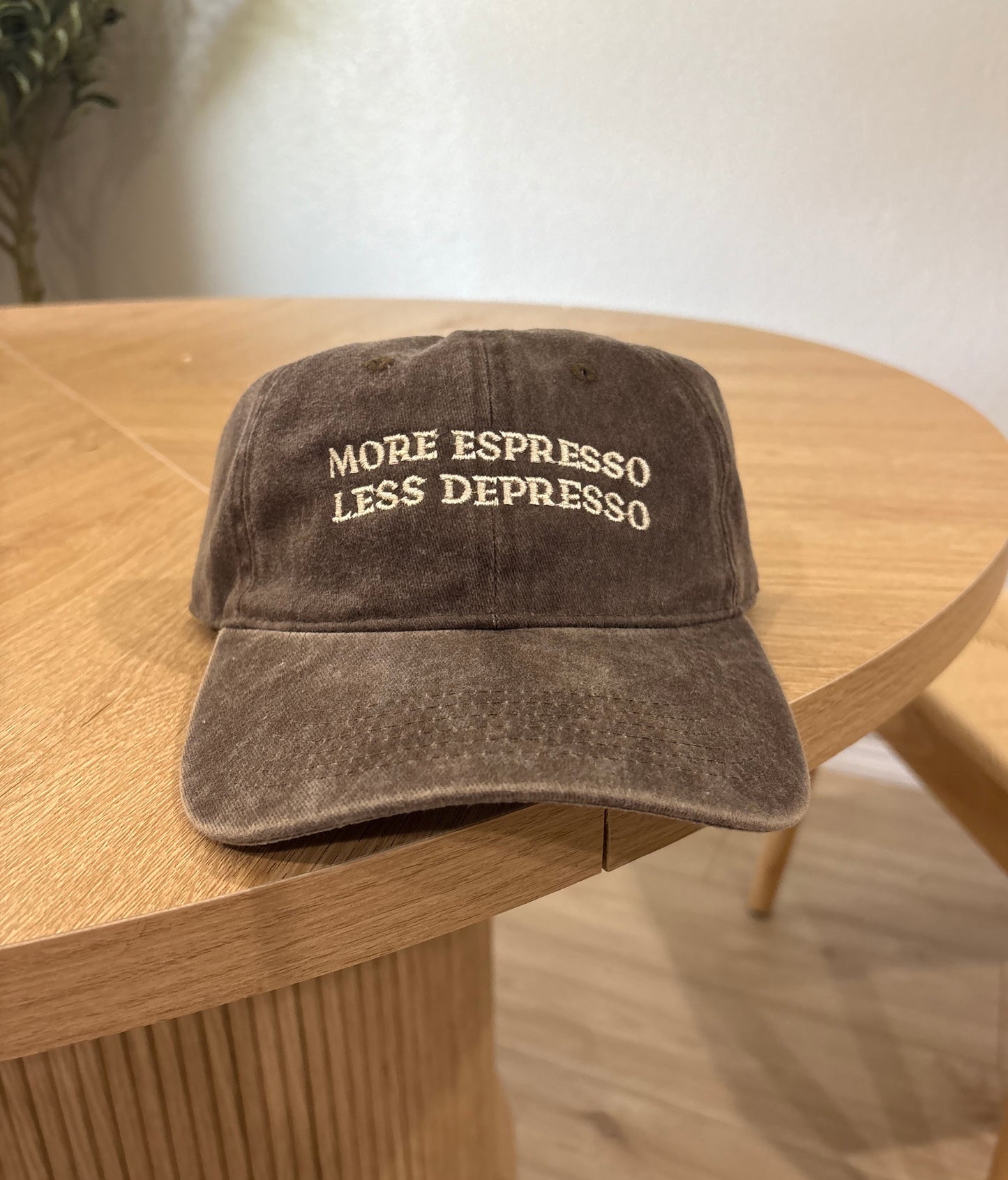 More Espresso Less Depresso Embroidered Hat