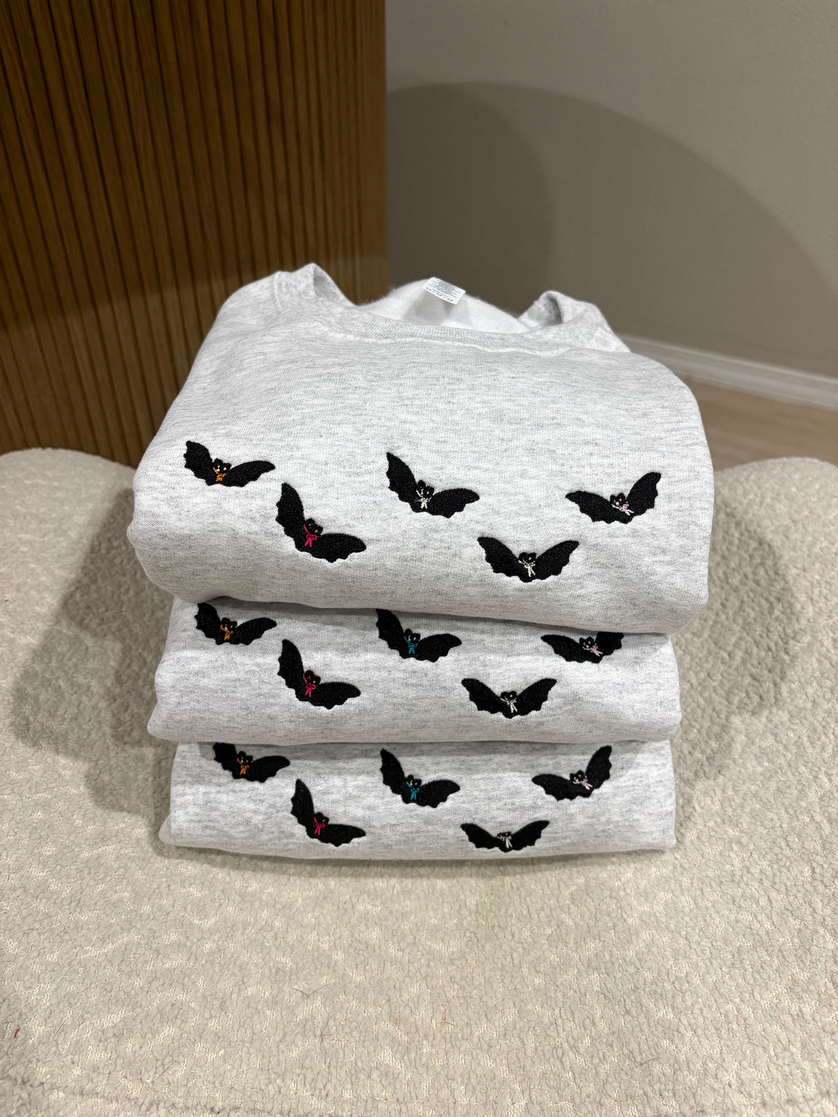 Coquette Bat Embroidered Sweatshirt