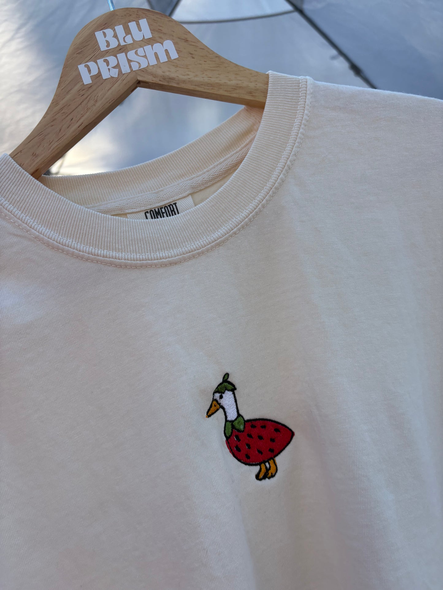 Strawberry Goose Ivory Comfort Color Tee