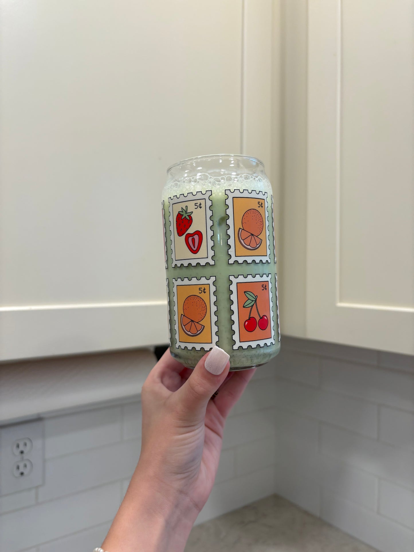 Fruit Stamps Farmer Market Glass