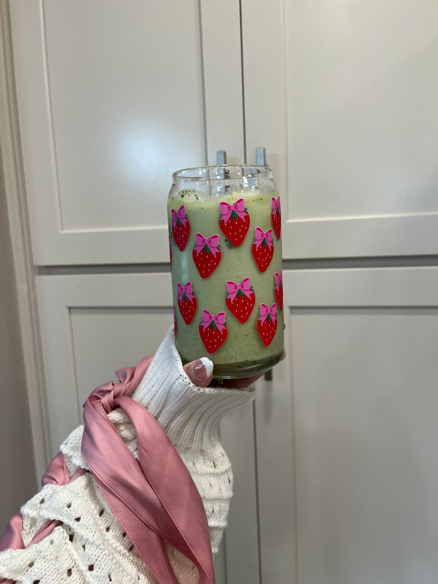 🎀🍓Strawberry Coquette Glass