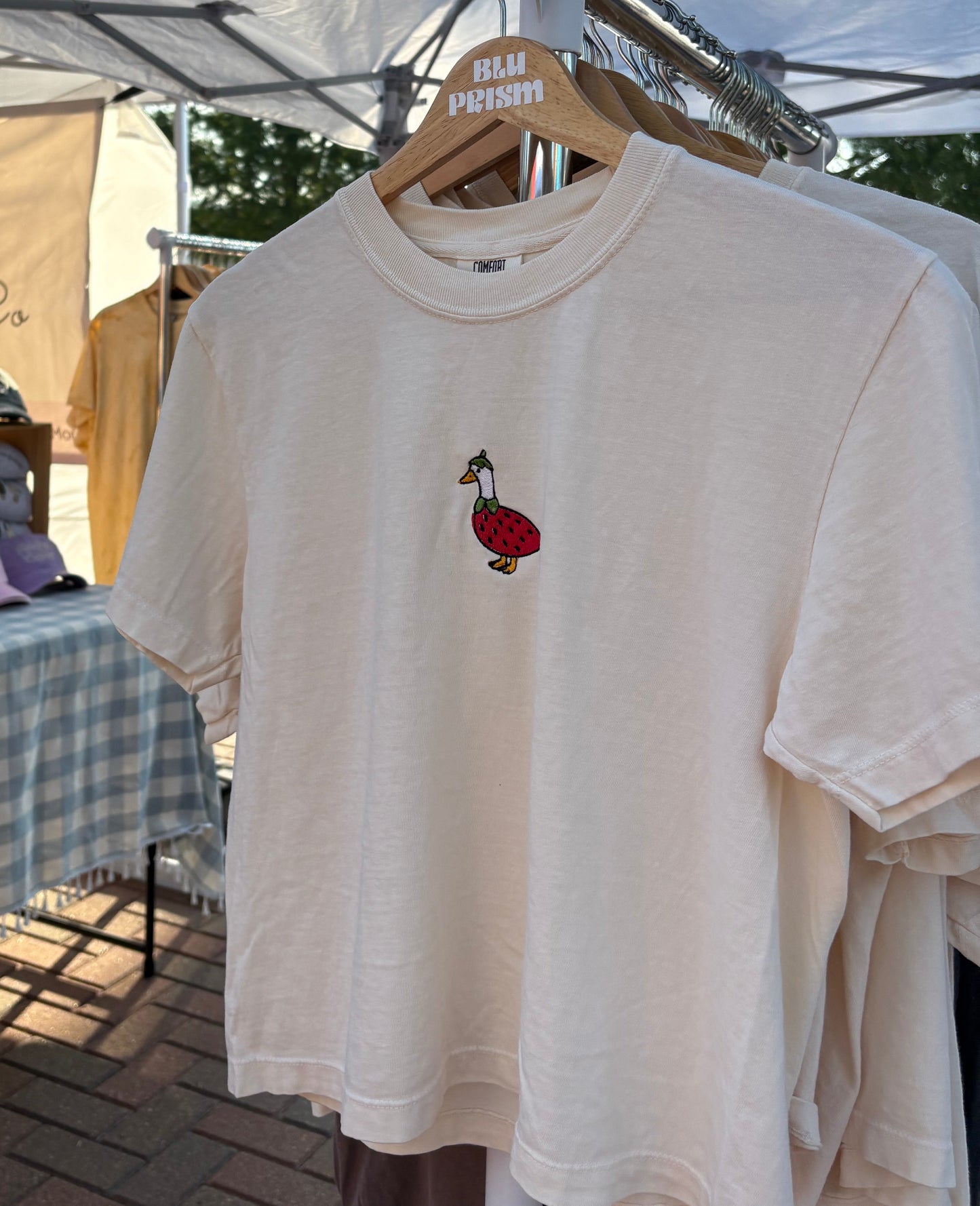 Strawberry Goose Ivory Comfort Color Tee