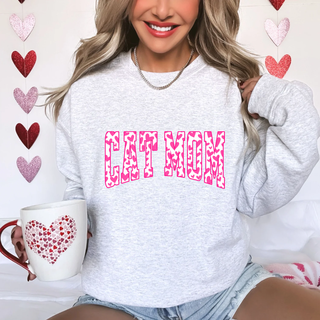 Dainty Valentine Cat Mom Sweatshirt