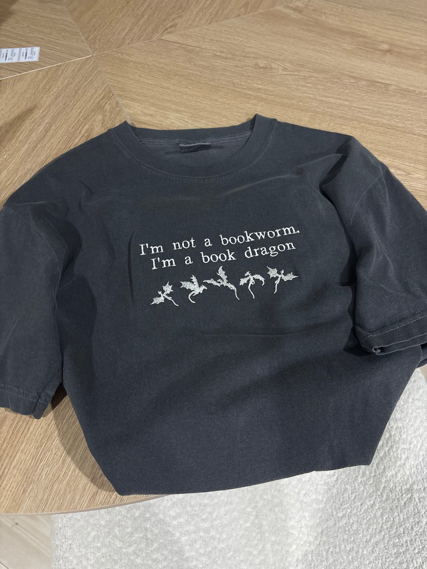 Book Dragon Embroidered Tee