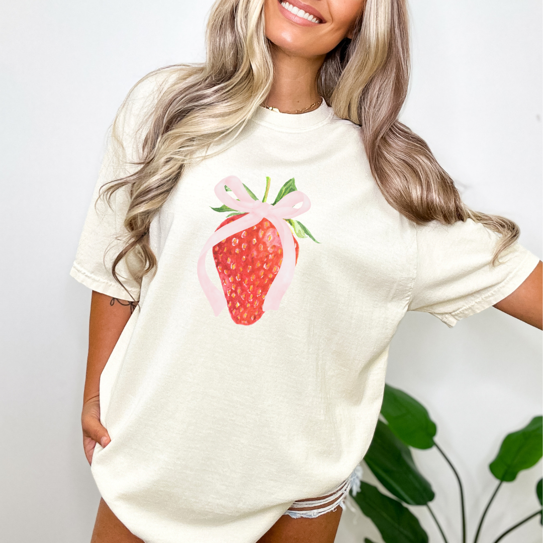 Vintage Strawberry Coquette Graphic Tee