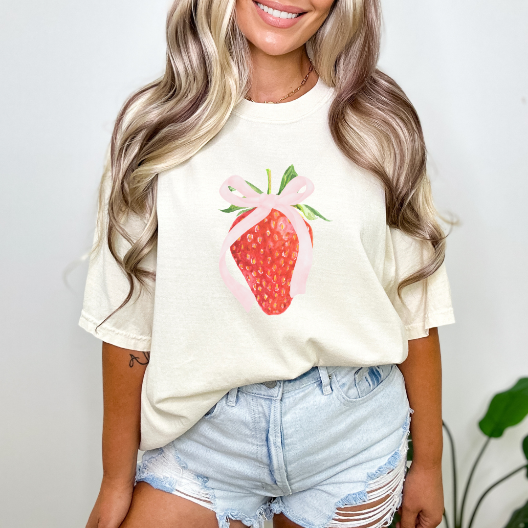 Vintage Strawberry Coquette Graphic Tee