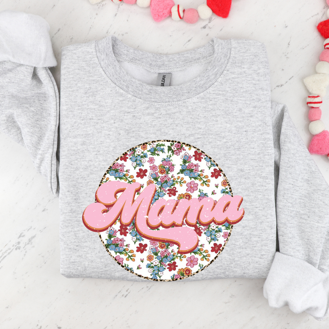 Retro Floral Mama Sweatshirt