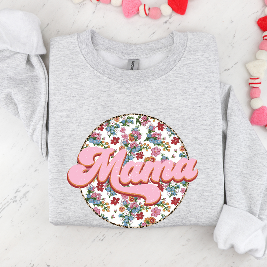 Retro Floral Mama Sweatshirt