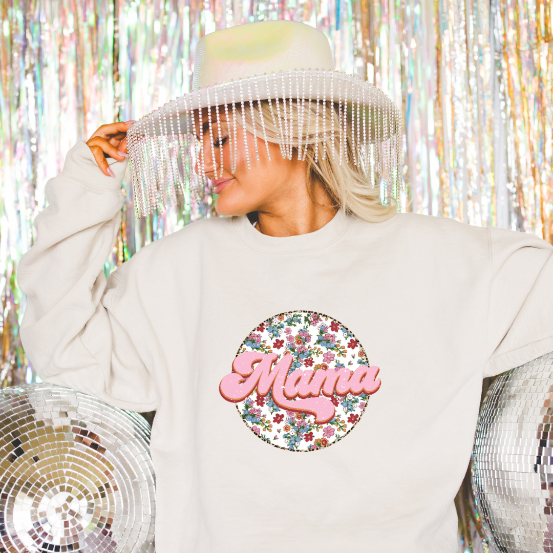 Retro Floral Mama Sweatshirt