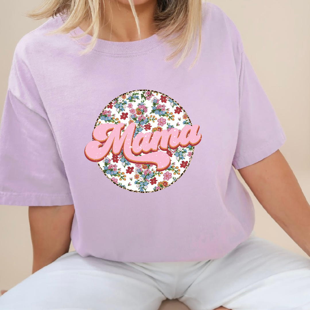 Retro Floral Mama Graphic Tee