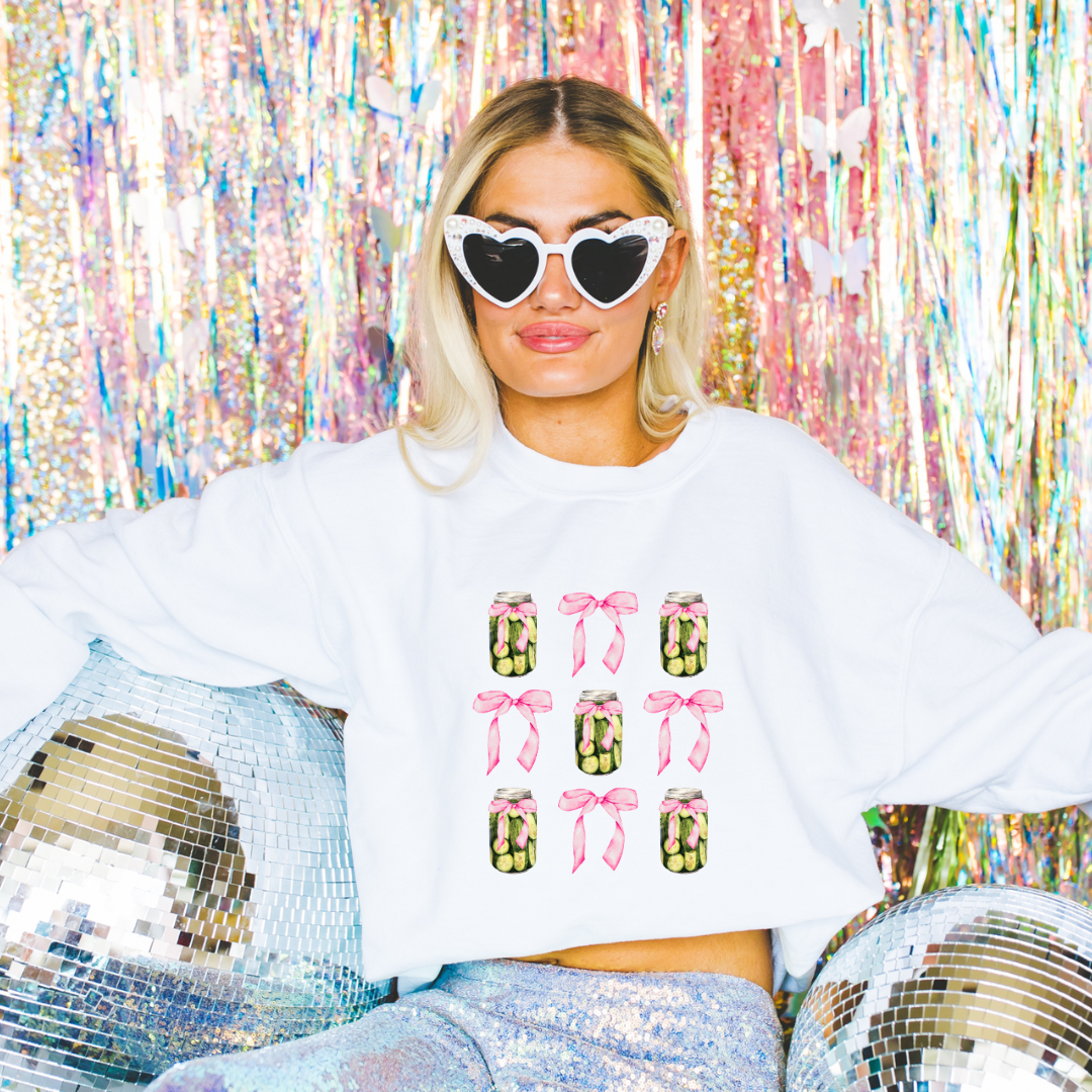 Pickle Bow Coquette Sweatshirt