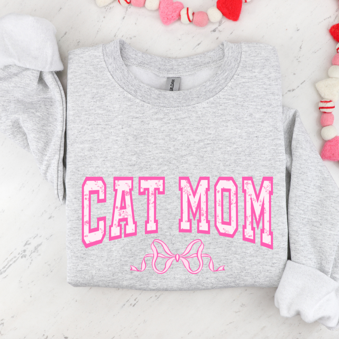 Bow Cat Mom Coquette Sweatshirt