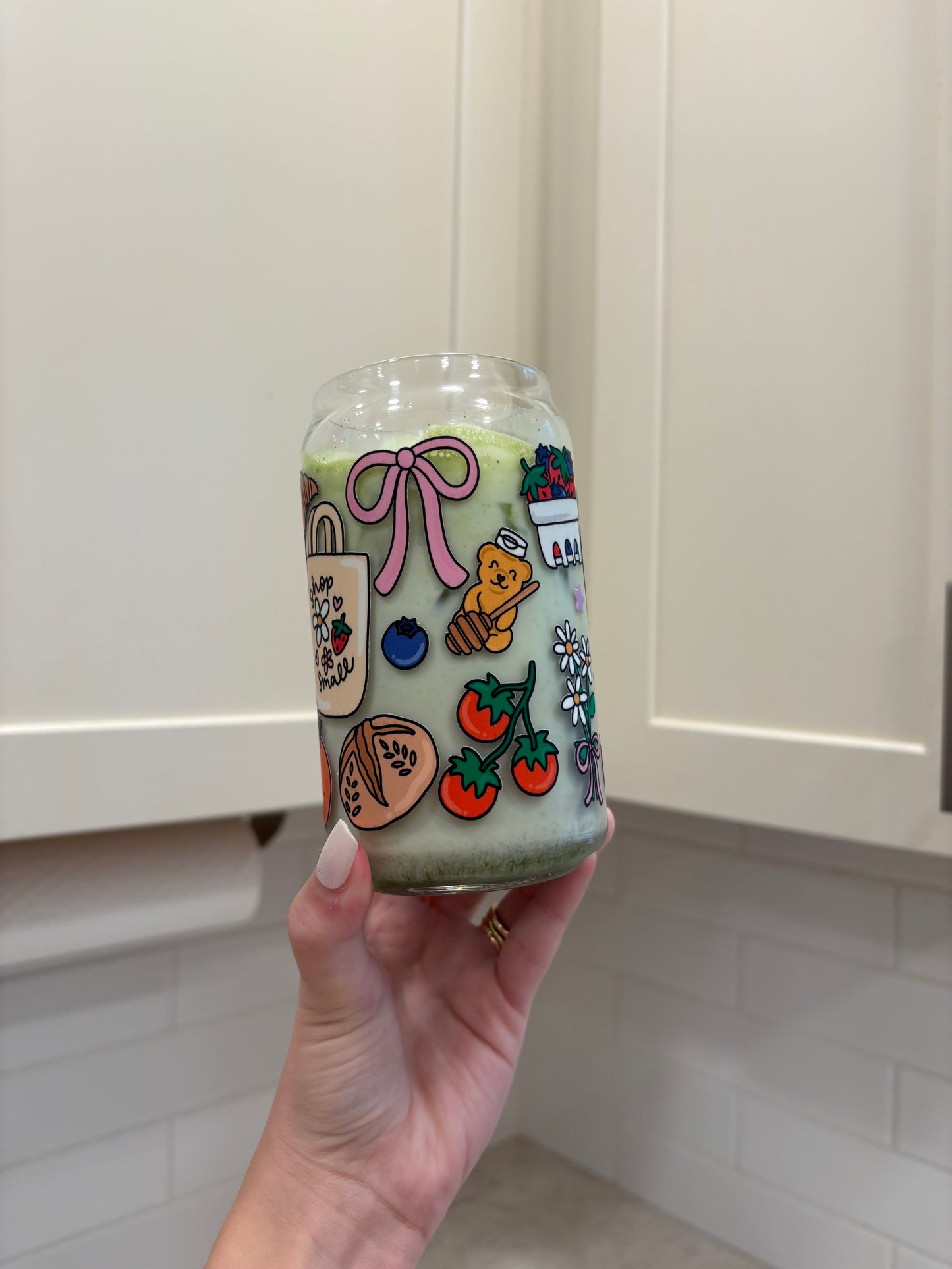 Farmers Market Doodle Glass