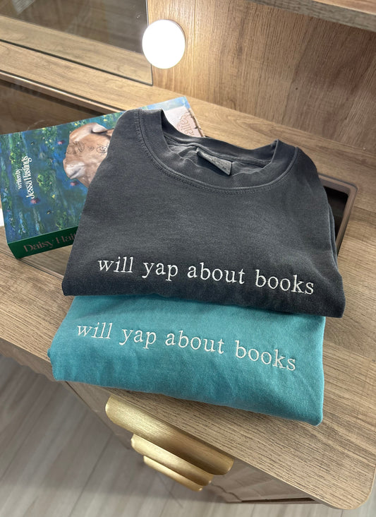Will Yap About Books Embroidered Tee
