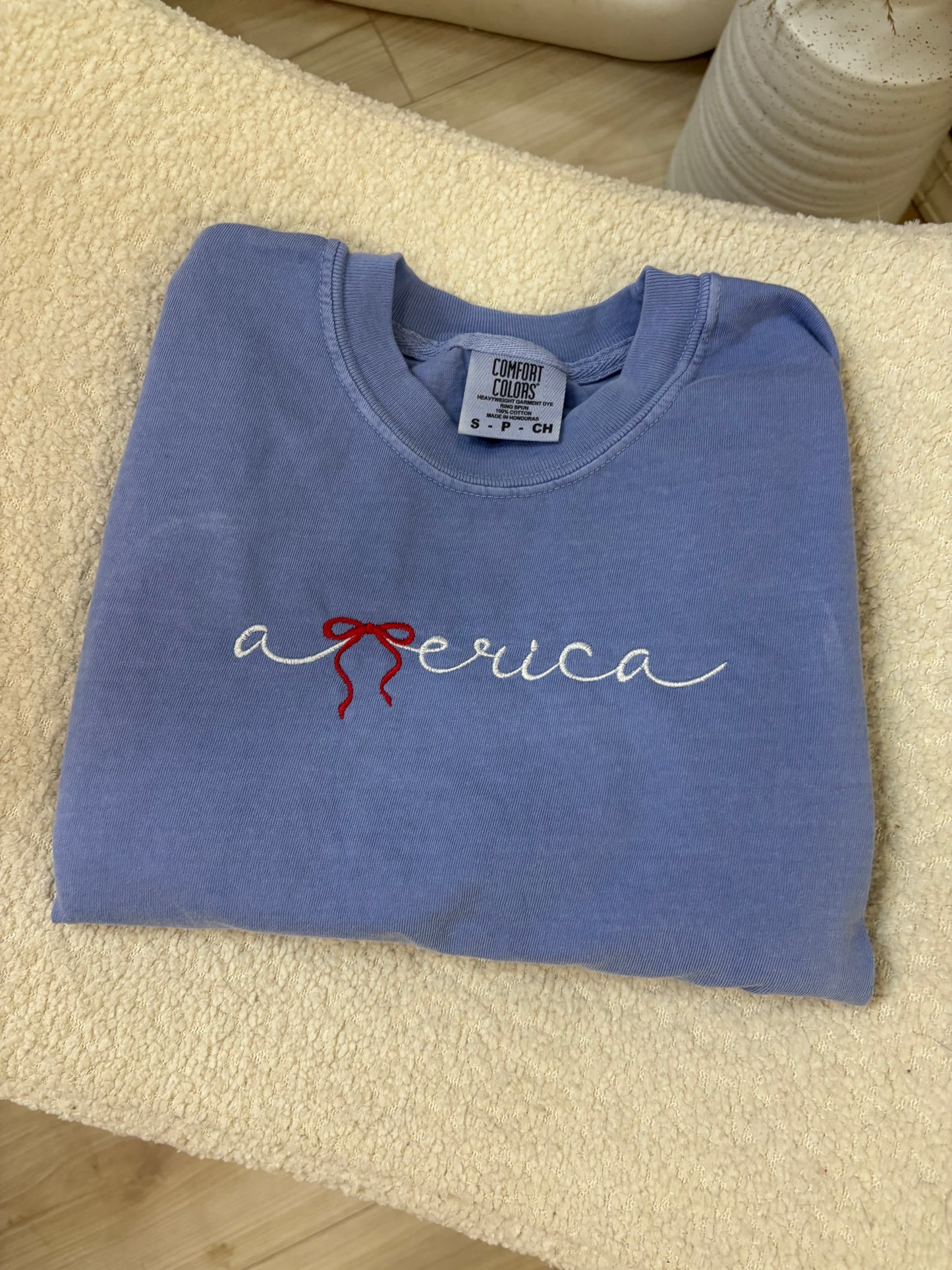America Embroidered Tee
