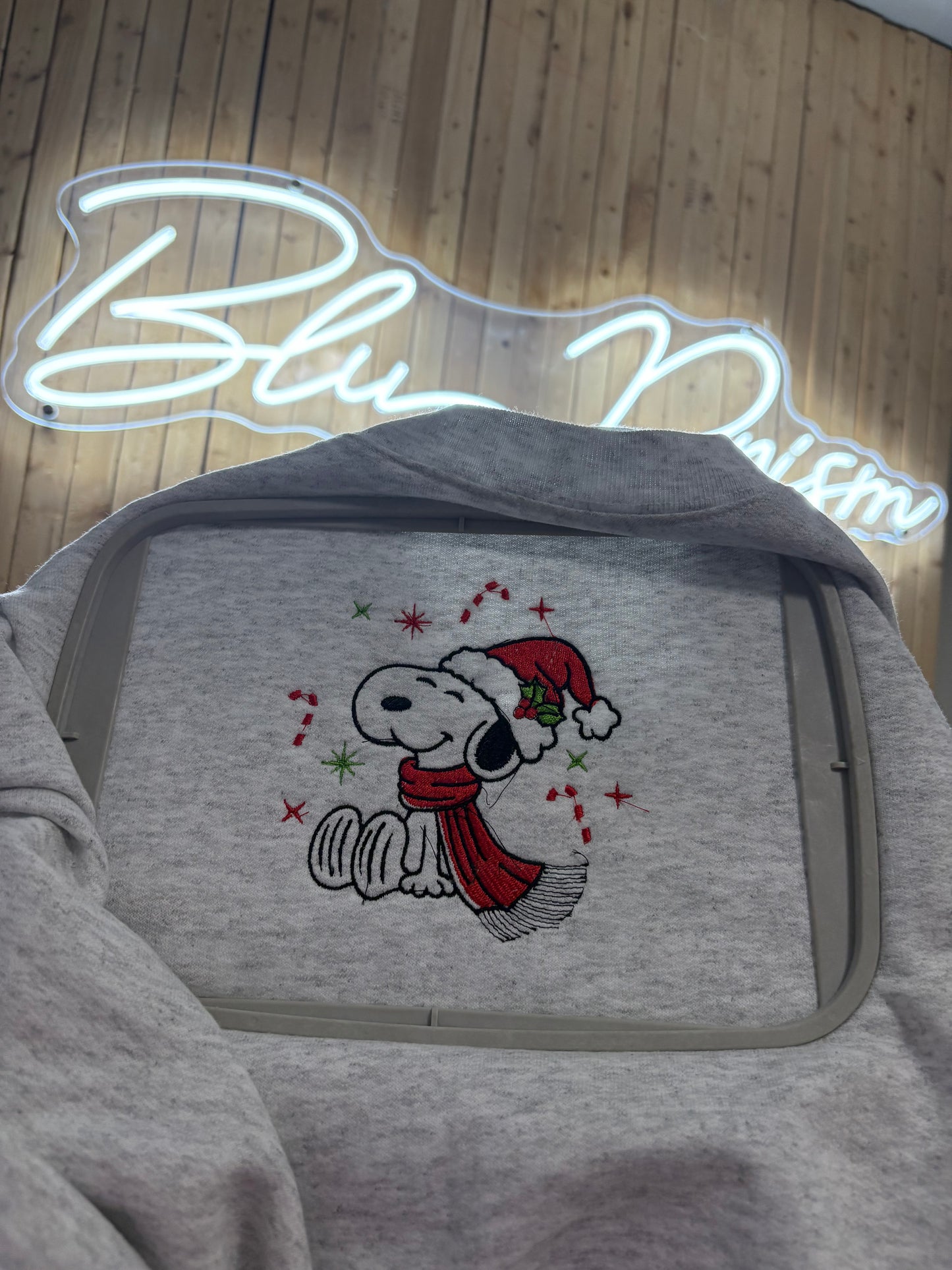 Christmas Dog Embroidered Sweatshirt