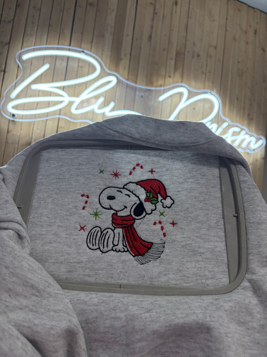 Christmas Dog Embroidered Sweatshirt