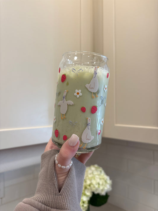 Strawberry Goose Glass