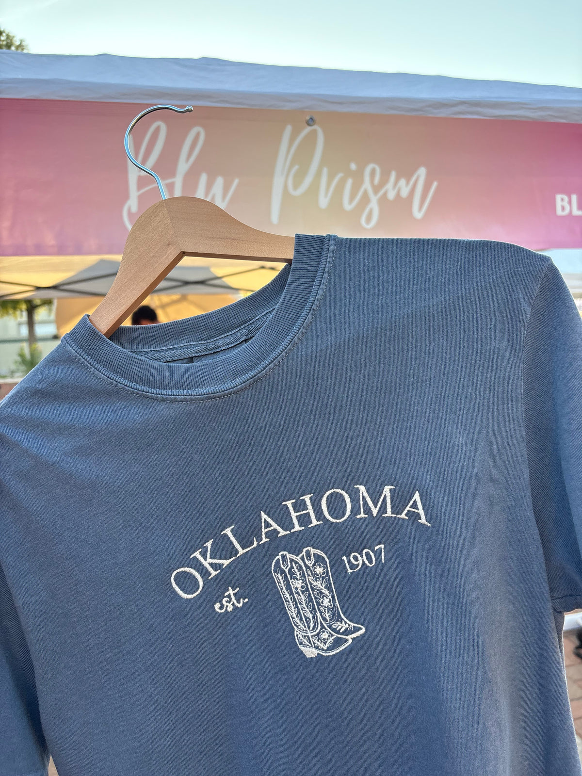 Oklahoma Boots Embroidered Tee