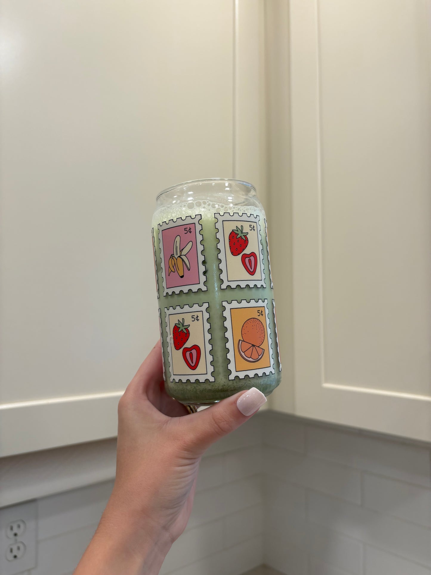 Fruit Stamps Farmer Market Glass