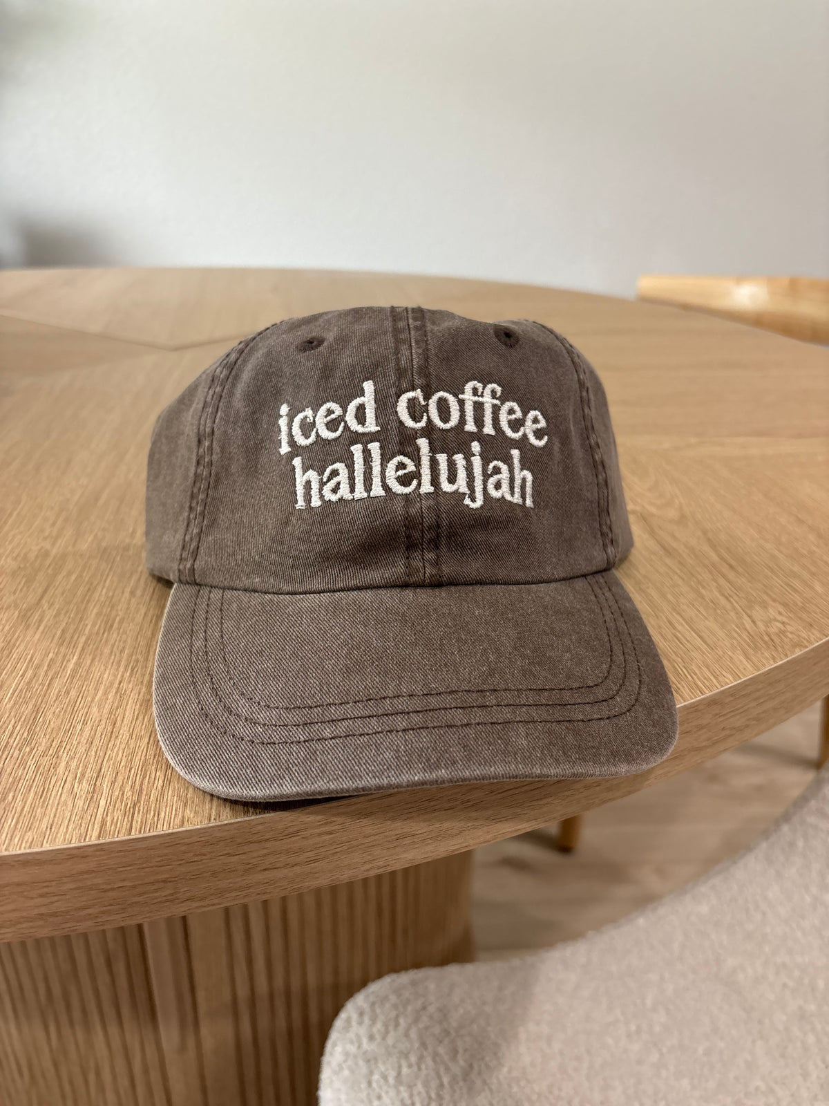 Iced Coffee Hallelujah Embroidered Hat