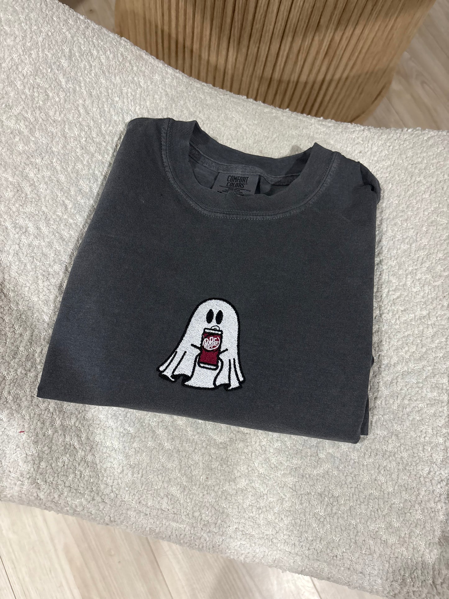 Spooky Ghost Dp Embroidered Tee