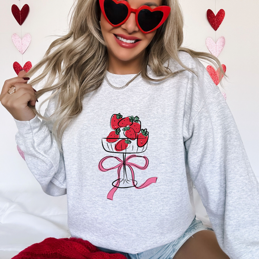 🍓 Strawberry Bow Fruit Sweatshirt