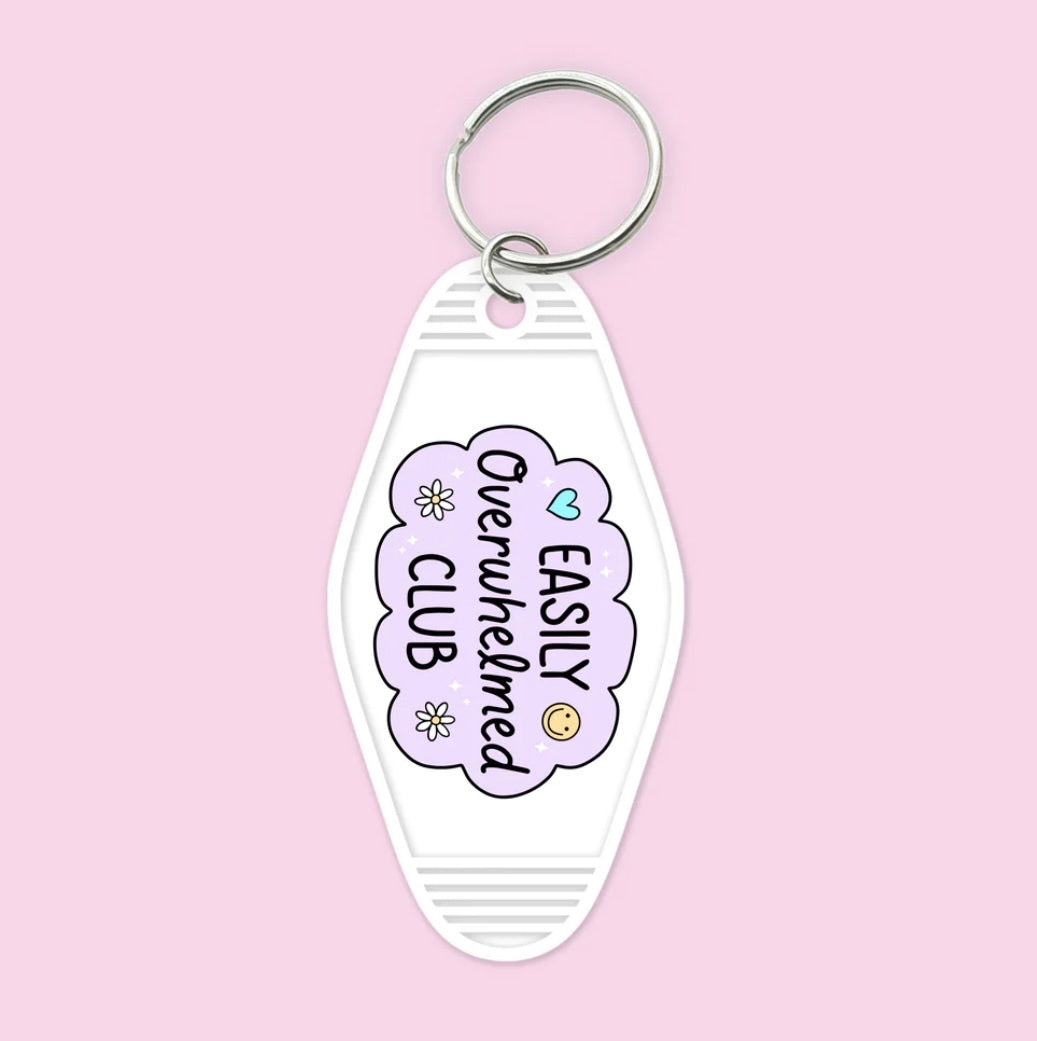 Easily Overwhelmed Club Keychain