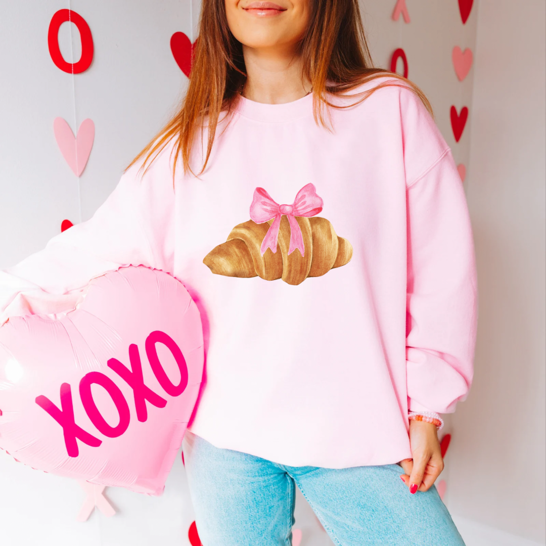 🎀 Bow Croissant Sweatshirt