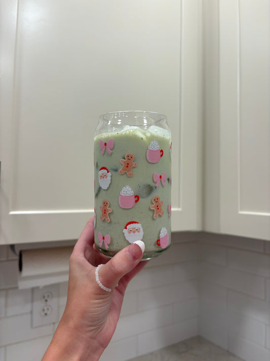 Christmas Doodle Glass