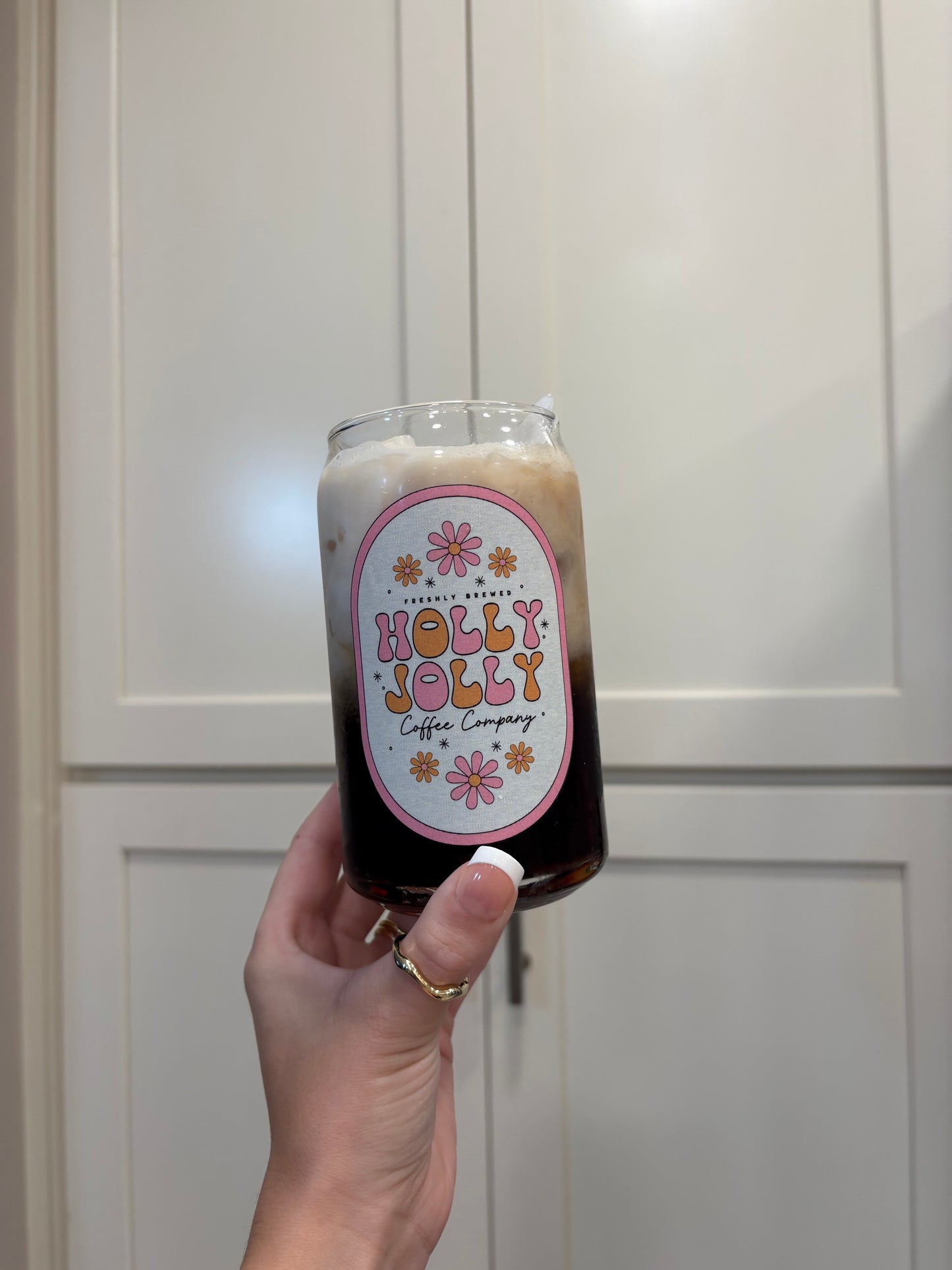 Holly Jolly Coffee Company Glass