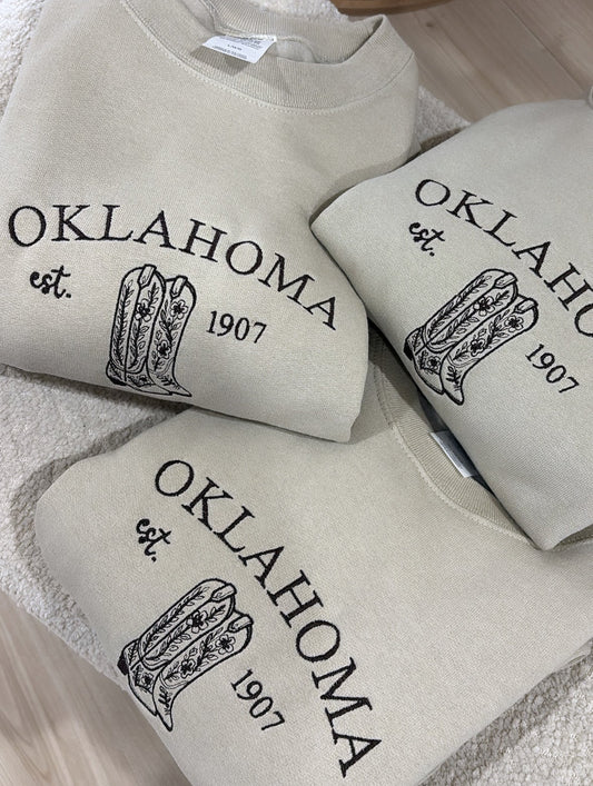 Oklahoma Embroidered Sweatshirt
