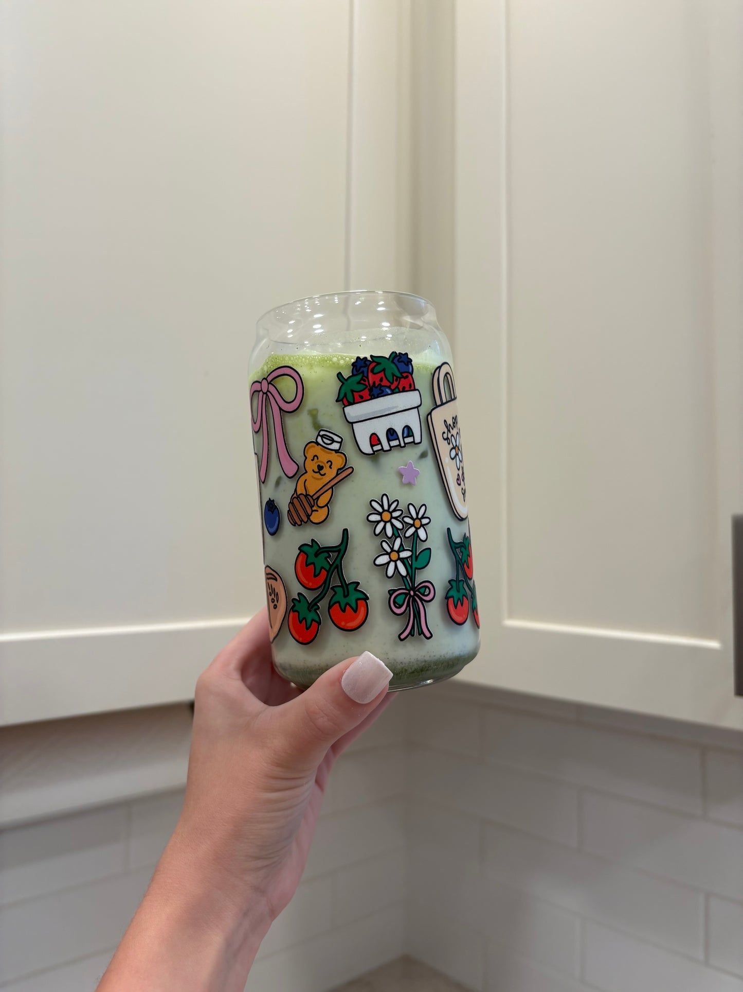 Farmers Market Doodle Glass