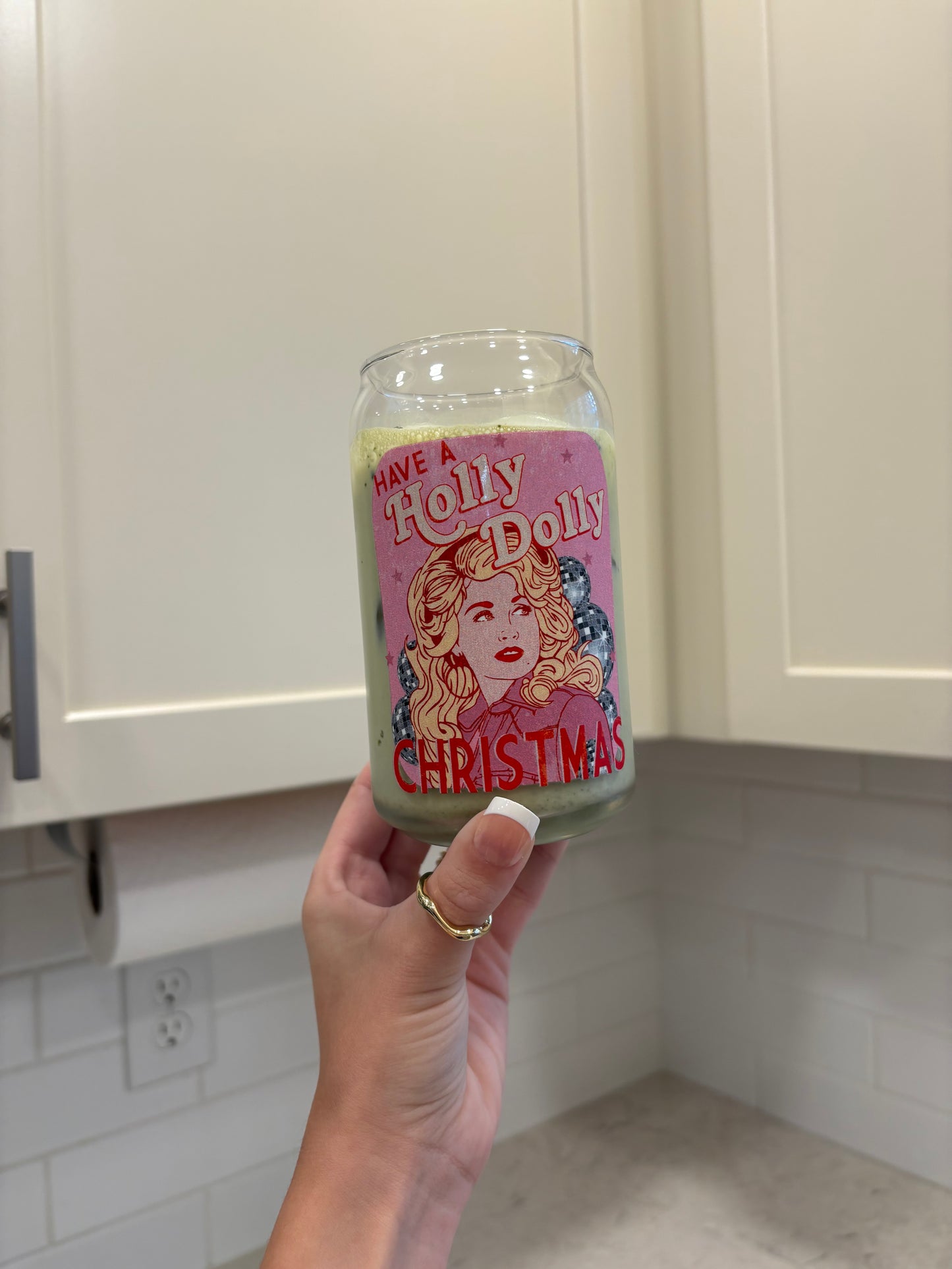 Have A Holly Christmas Glass