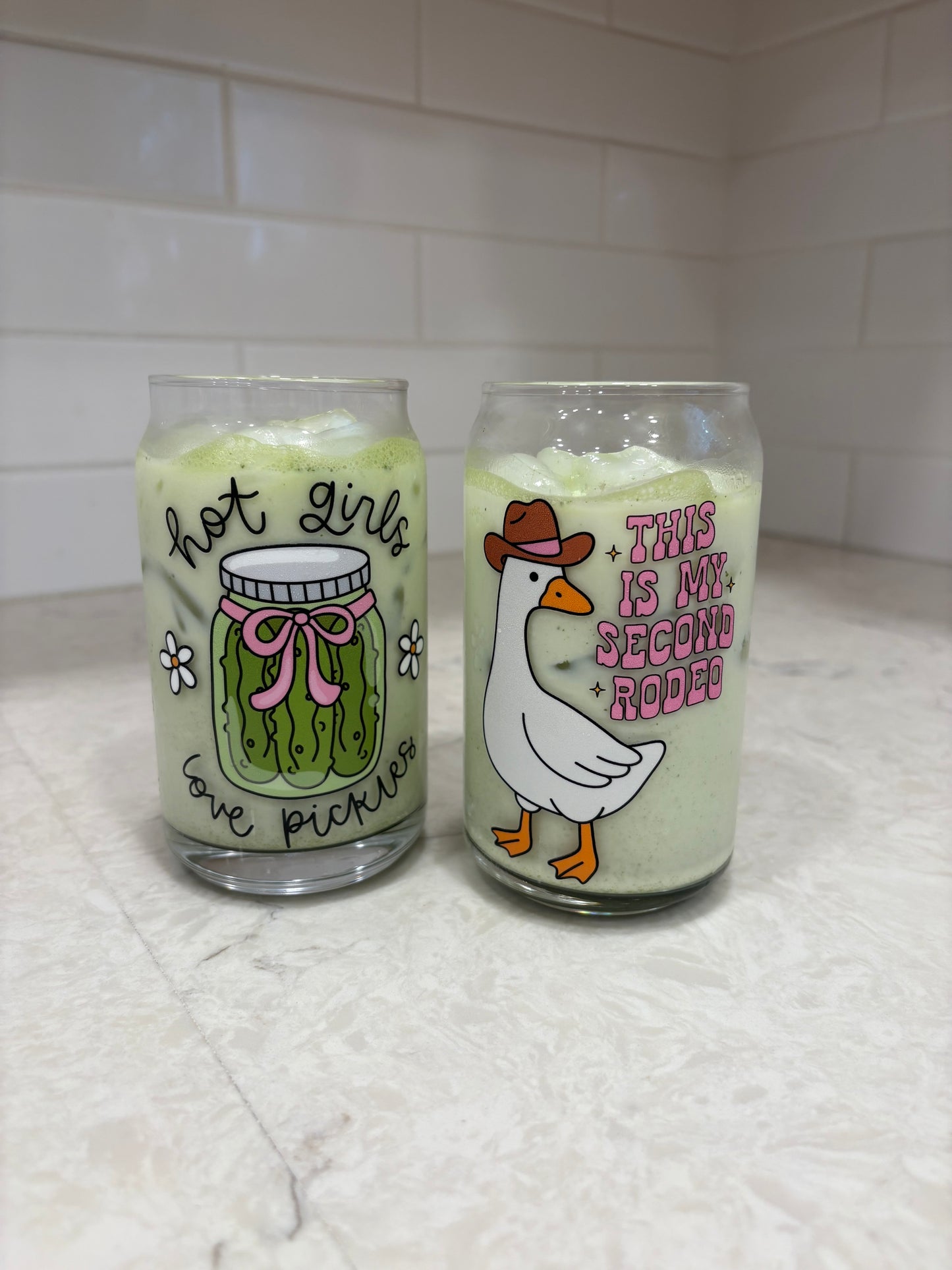 Hot Girls Love Pickles Glass