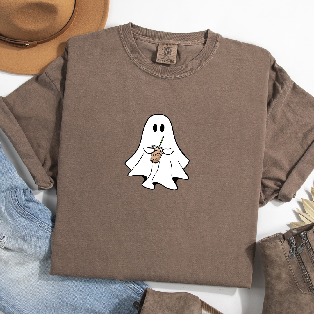 Spooky Iced Coffee Ghost Tee