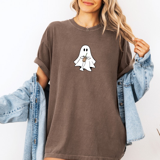 Spooky Iced Coffee Ghost Tee