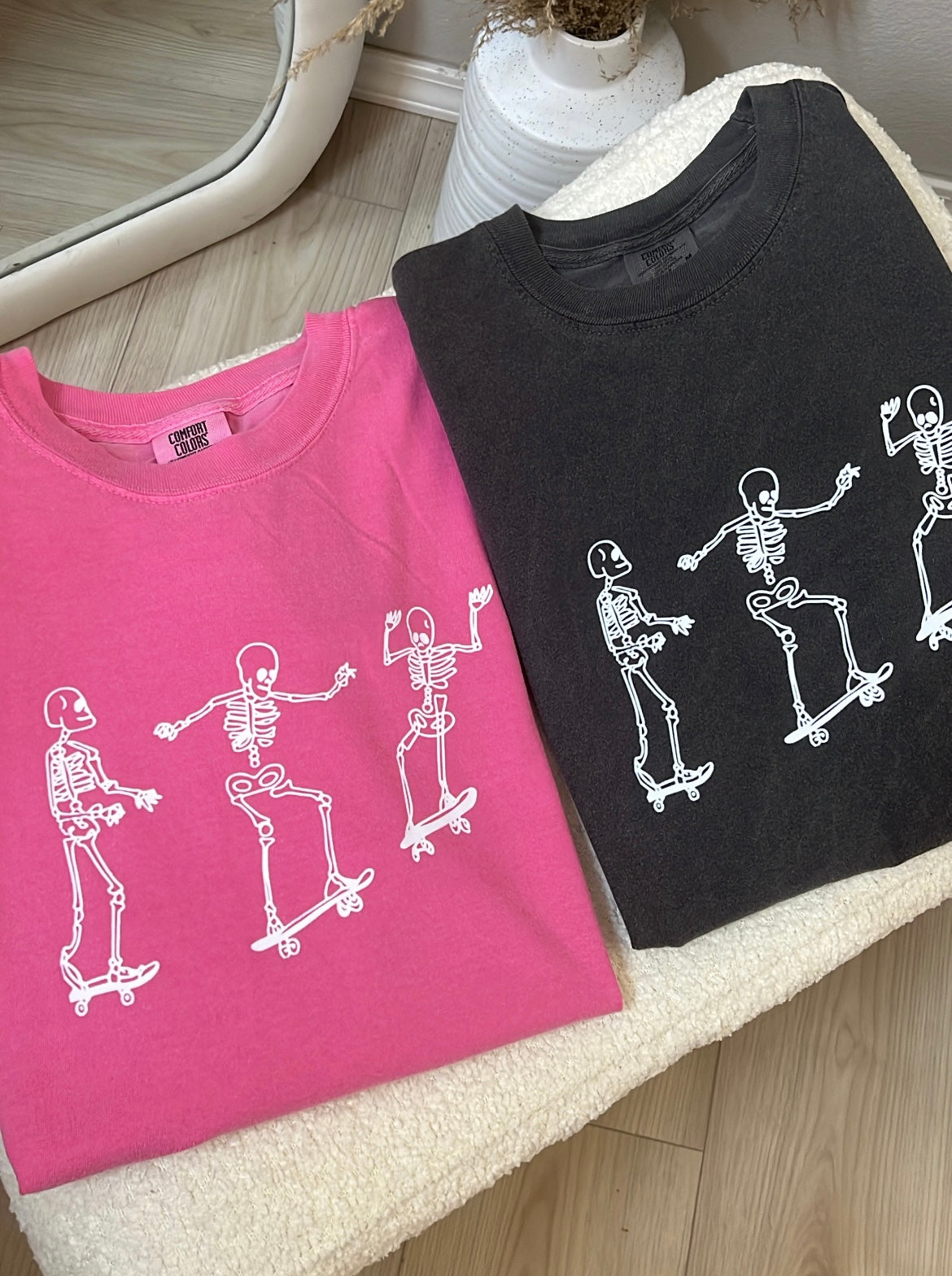 Skateboarding Skeleton Graphic Tee