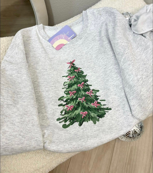 Bow Christmas Tree Crewneck