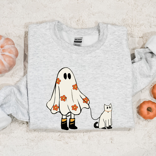 Daisy Ghost Cat Walking Sweatshirt