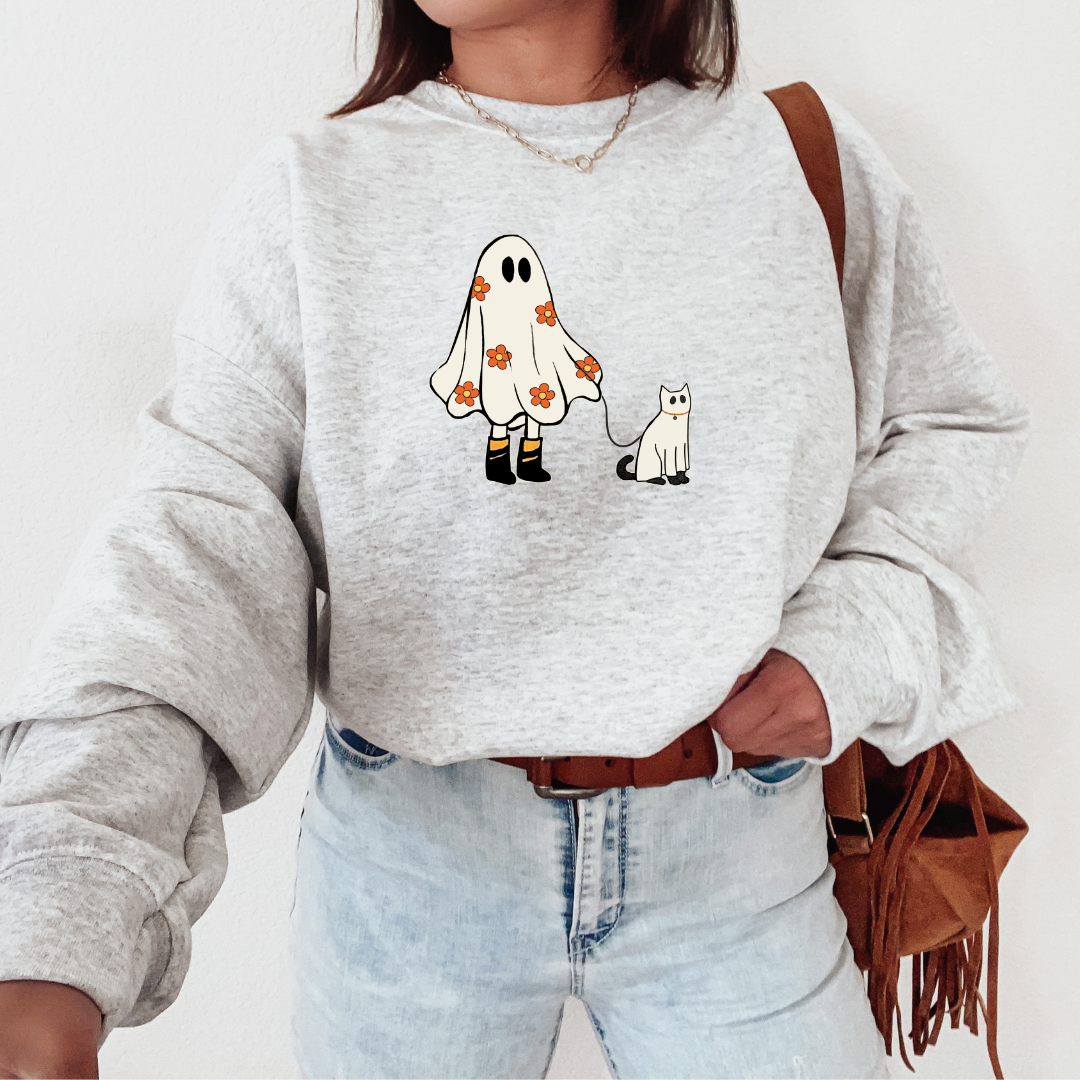 Daisy Ghost Cat Walking Sweatshirt